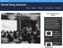 Tablet Screenshot of dentalsleepseminars.com